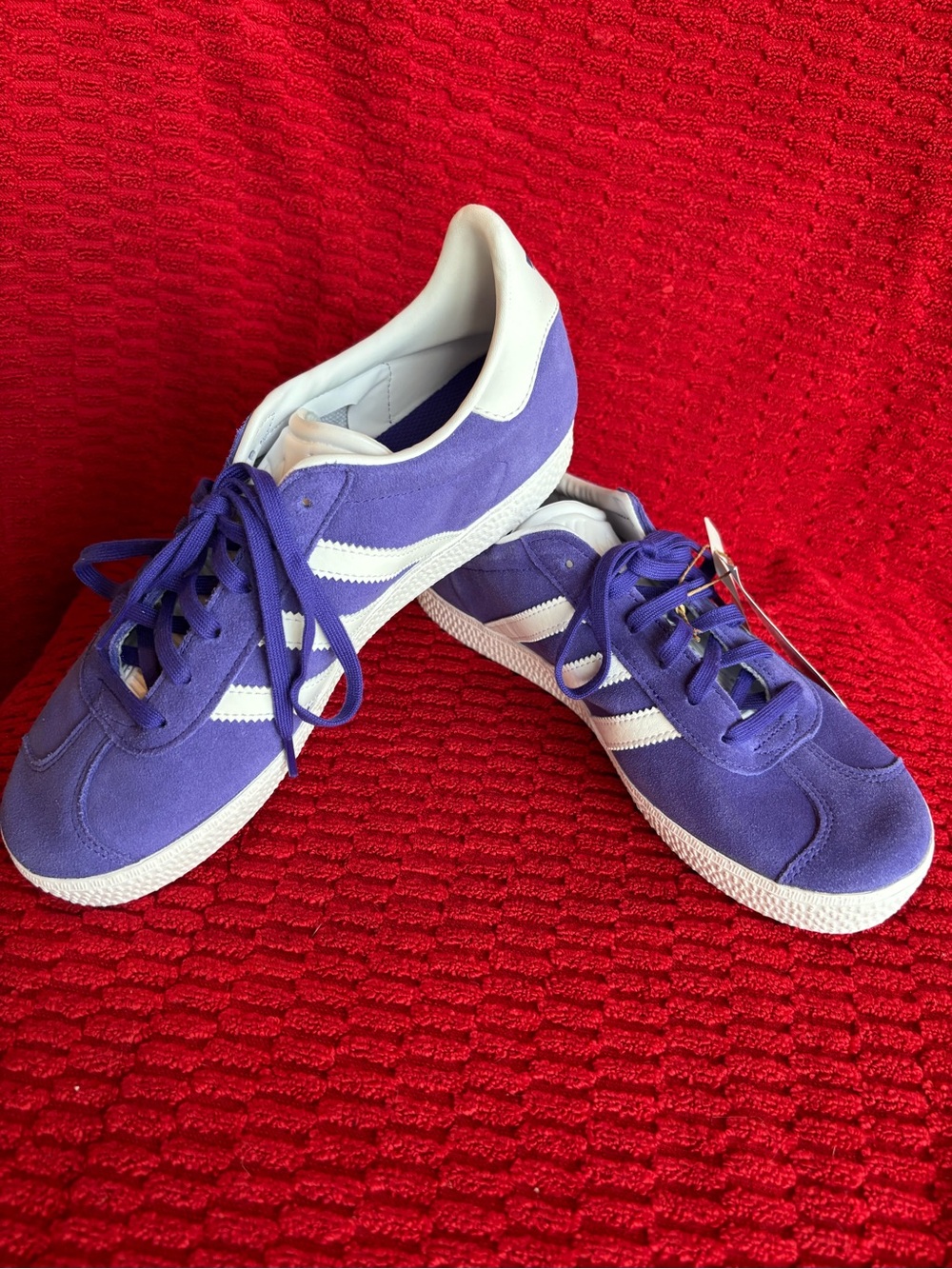 Adidas Gazelle Purple Suede Men's/ unisex Sneakers with White Stripes
